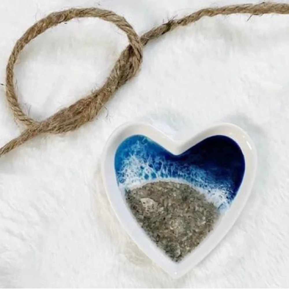 Ocean Wave Heart Ring Dish decor